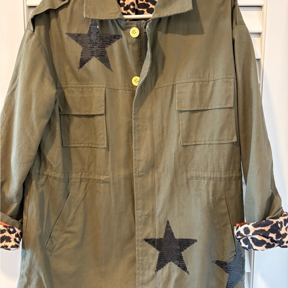 Leopard Print Lined Jacket